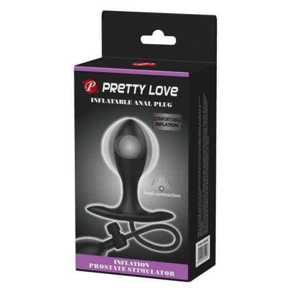PRETTY LOVE - Inflatable Anal Plug (Black)